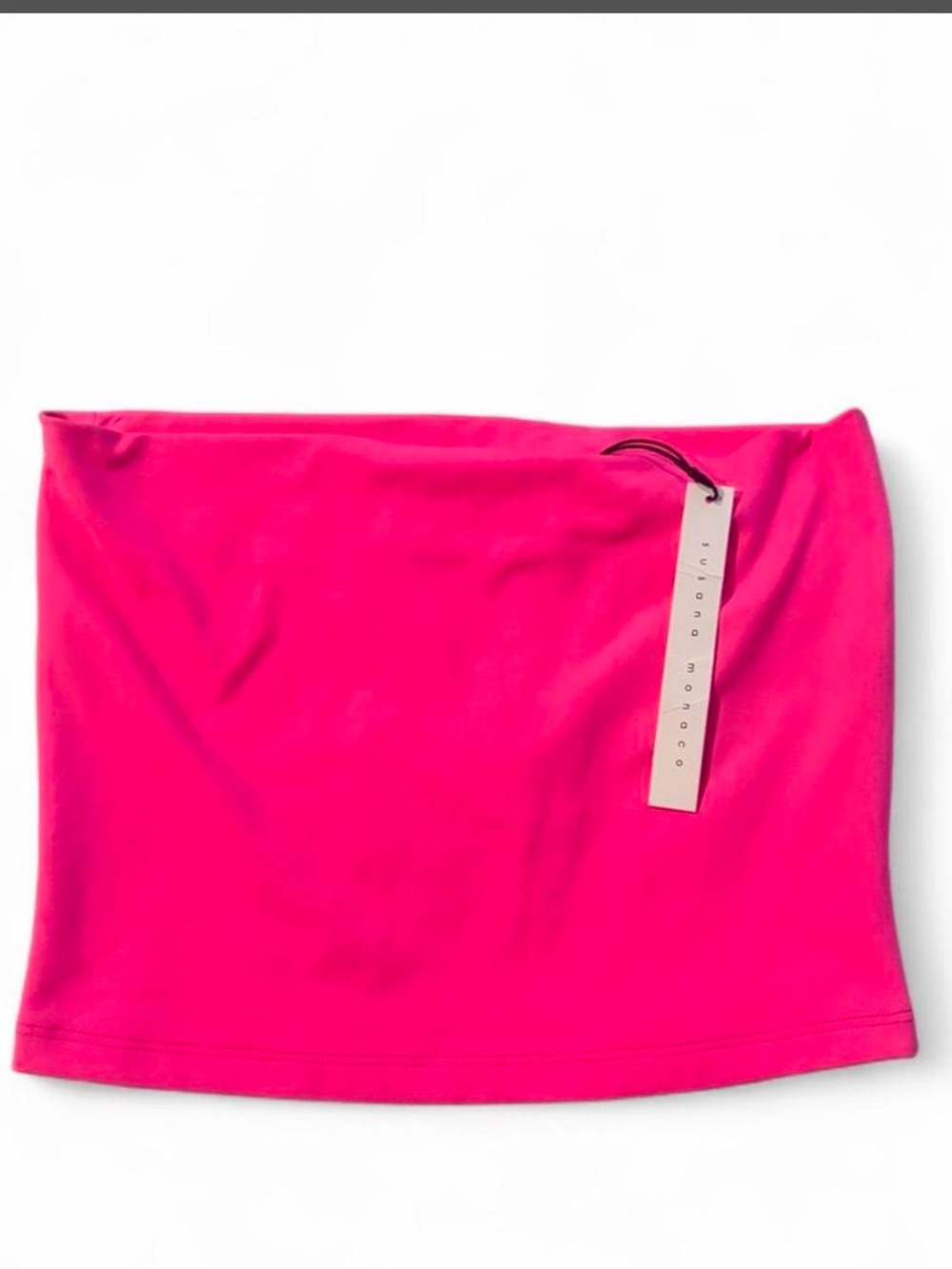 NWT susana monaco Brand Hot Pink Strapless Tube Skirt M